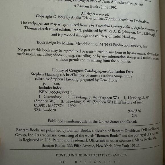 STEPHEN HAWKING'S A BRIEF HISTORY OF TIME : A Reader's Companion. First Edition - Picture 5 of 11